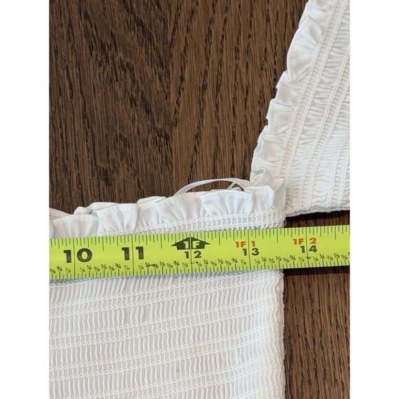 La Ligne Belle Smocked Cotton Poplin Midi Dress Women’s Sz M White MRSP $350 NWT - Picture 11 of 16